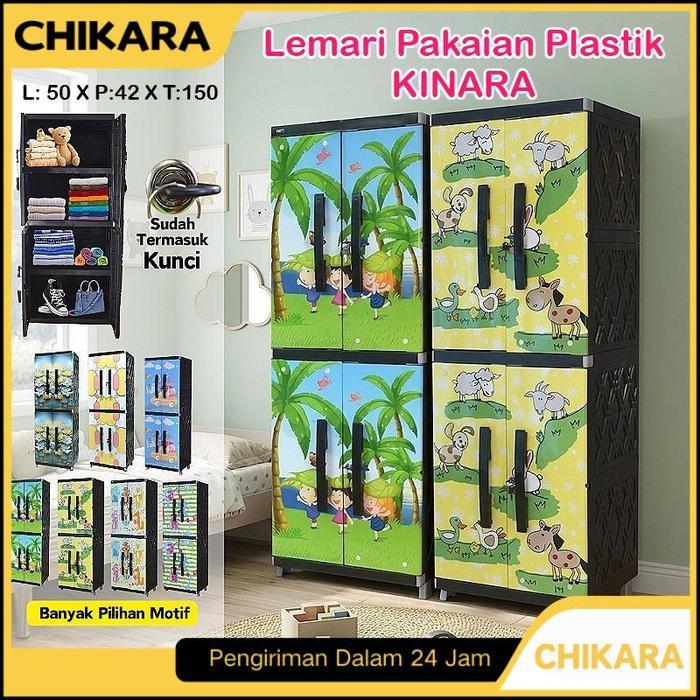 Organizer CHIKARA Lemari Pakaian Plastik KINARA Lemari Kunci Lemari Susun Lemari Stiker Karakter Rak