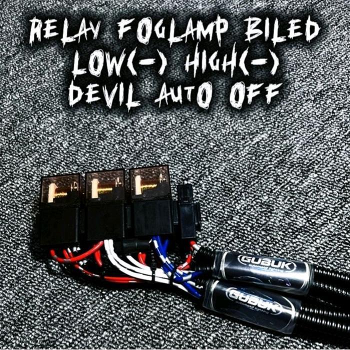 Relay Foglamp Biled Low(-) High(-) Devil Auto Off