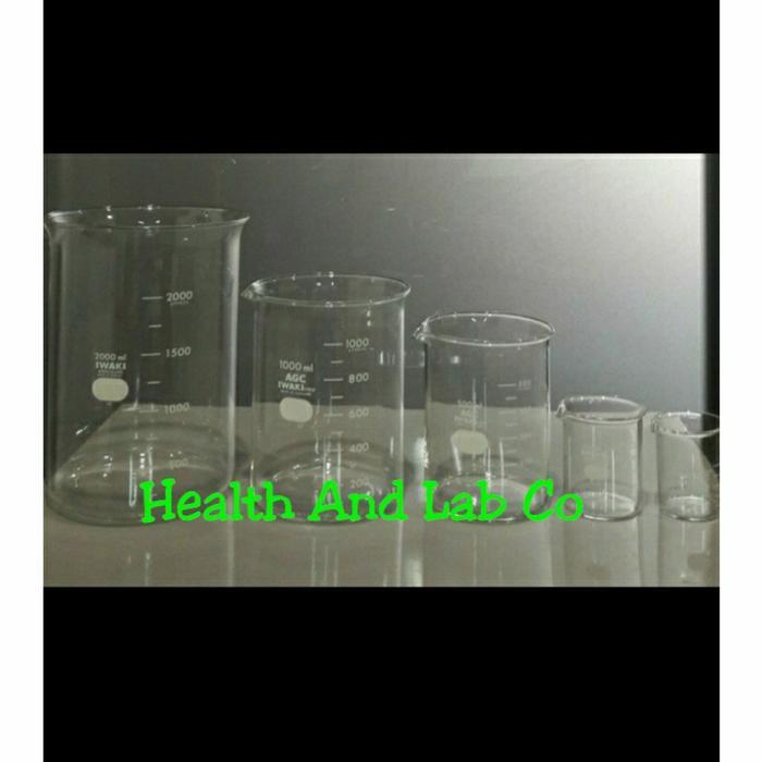 Promo! Iwaki Beaker Glass 50Ml Low From / Gelas Kimia Iwaki Original