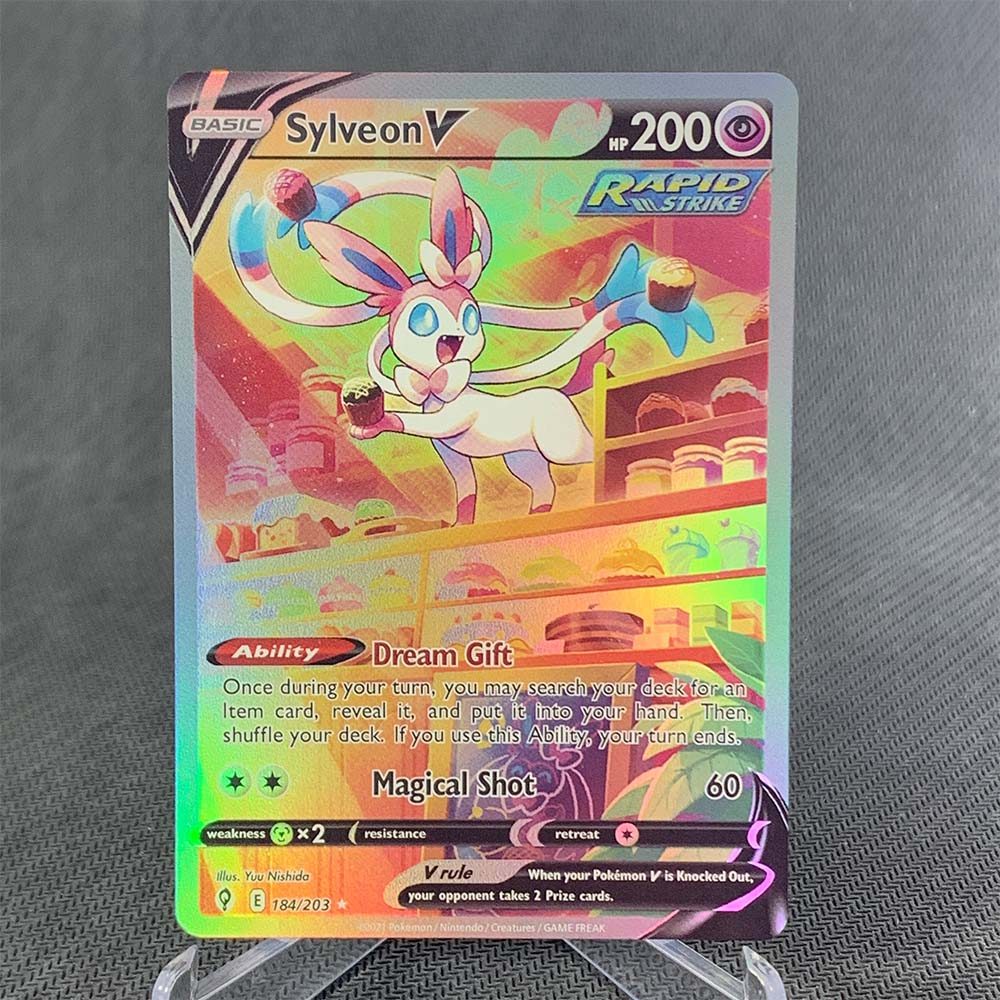 Sylveon Espeon Leafeon Pokemon Proxy Cards SylveonV EX GX Foil EspeonV LeafeonV Hobbies Rare