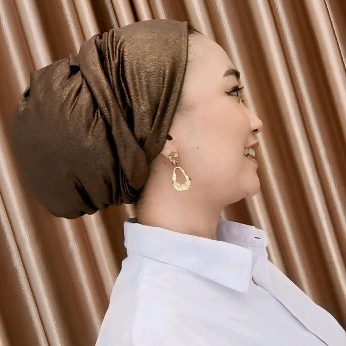 Gzel Turban Instan Turki Jersey Gliter Stretch Premium Terlaris