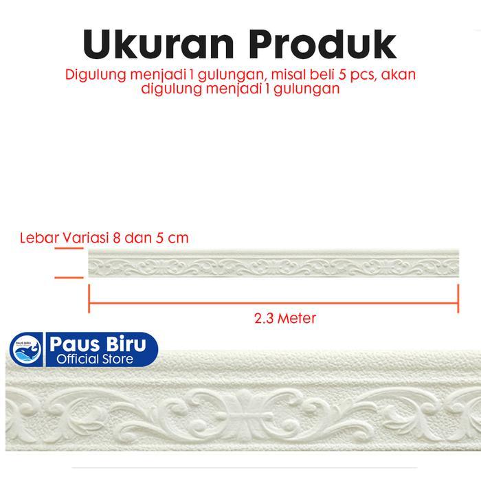 List Dinding 3D Foam Wallpaper 2.3 Meter Wall Border List Motif