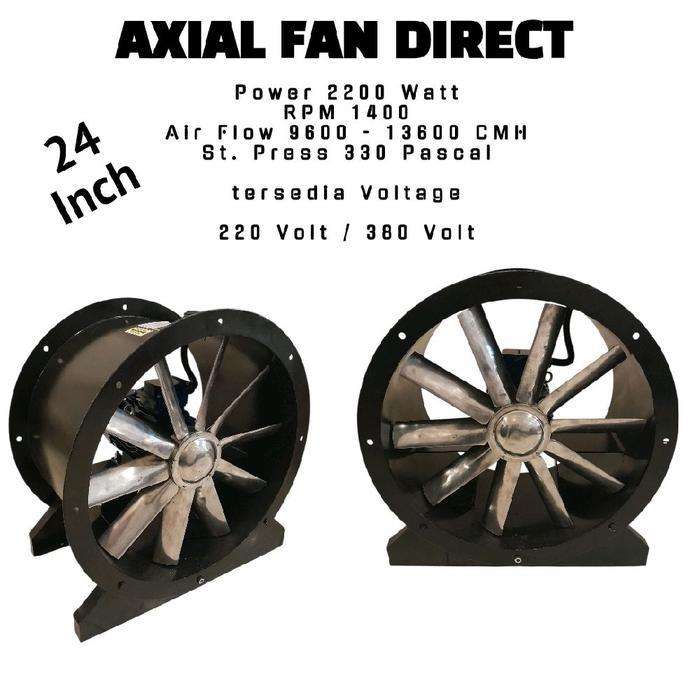 Axial Fan direct 24 inch 220 Volt Axial Fan Direct 24 inch 1 phase 2200 Watt Blower Axial 24 Inch