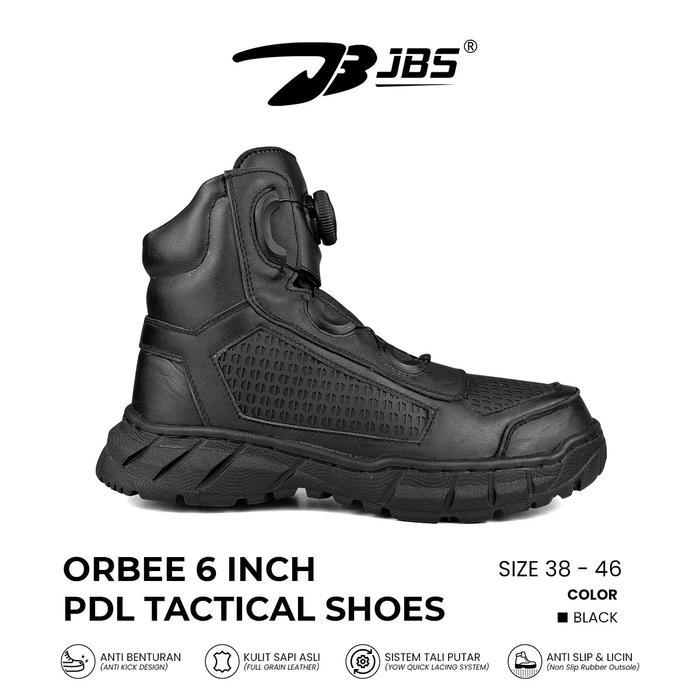 JBS Orbee 6 inch Hitam Tactical Sepatu Pdl Tali Putar