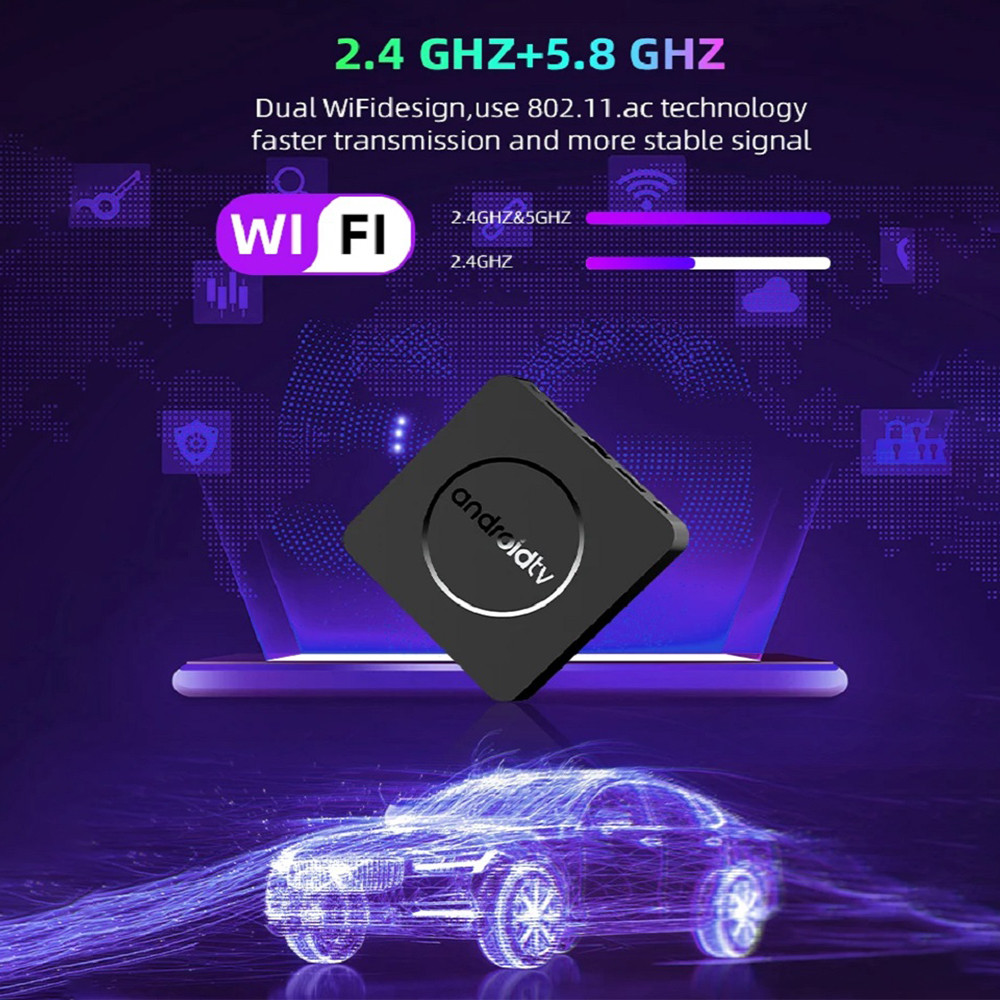 Android TV Box Q10 Android 14 Dual Wifi 2.4G&5G Google Voice Ram 4GB 8GB Rom 64GB 128GB Media player