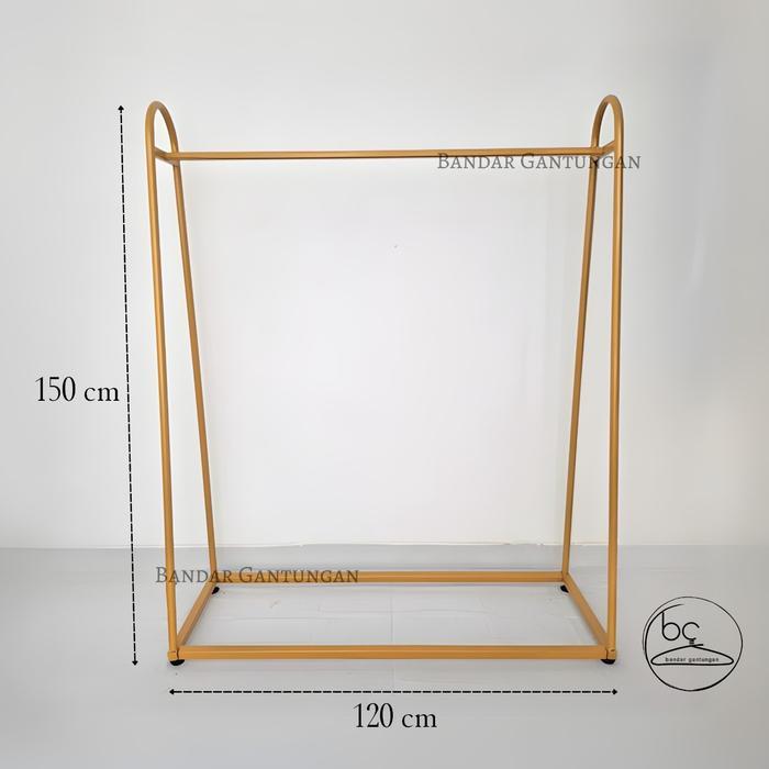 Gawang oval multi Gold / Gantungan rak baju besi - BH