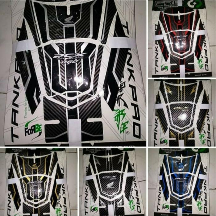 Sticker Stiker Tankpad Timbul New PCX 160 carbon 3D merah biru gold