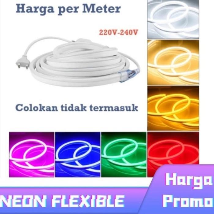"New" Lampu led NEON FLEX SELANG 220V HARGA METERAN neon flexibel outdoor