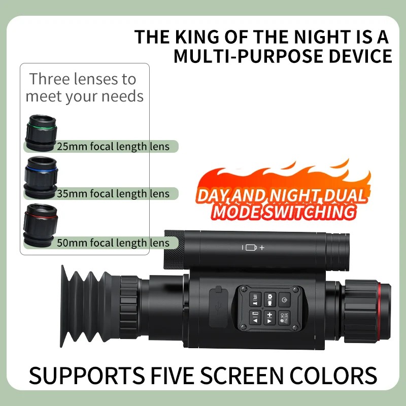 Night Vision Monocular Range Finder Infrared Digital Riflescope Hunting Camera Outdoor Digital