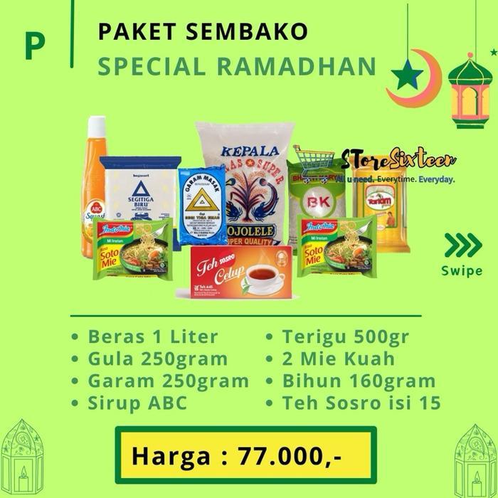 Sembako Ramadhan Paket Sembako Ramadhan P / Paket Sembako By Storesixteen - Instan Kurir, Plastik Pu