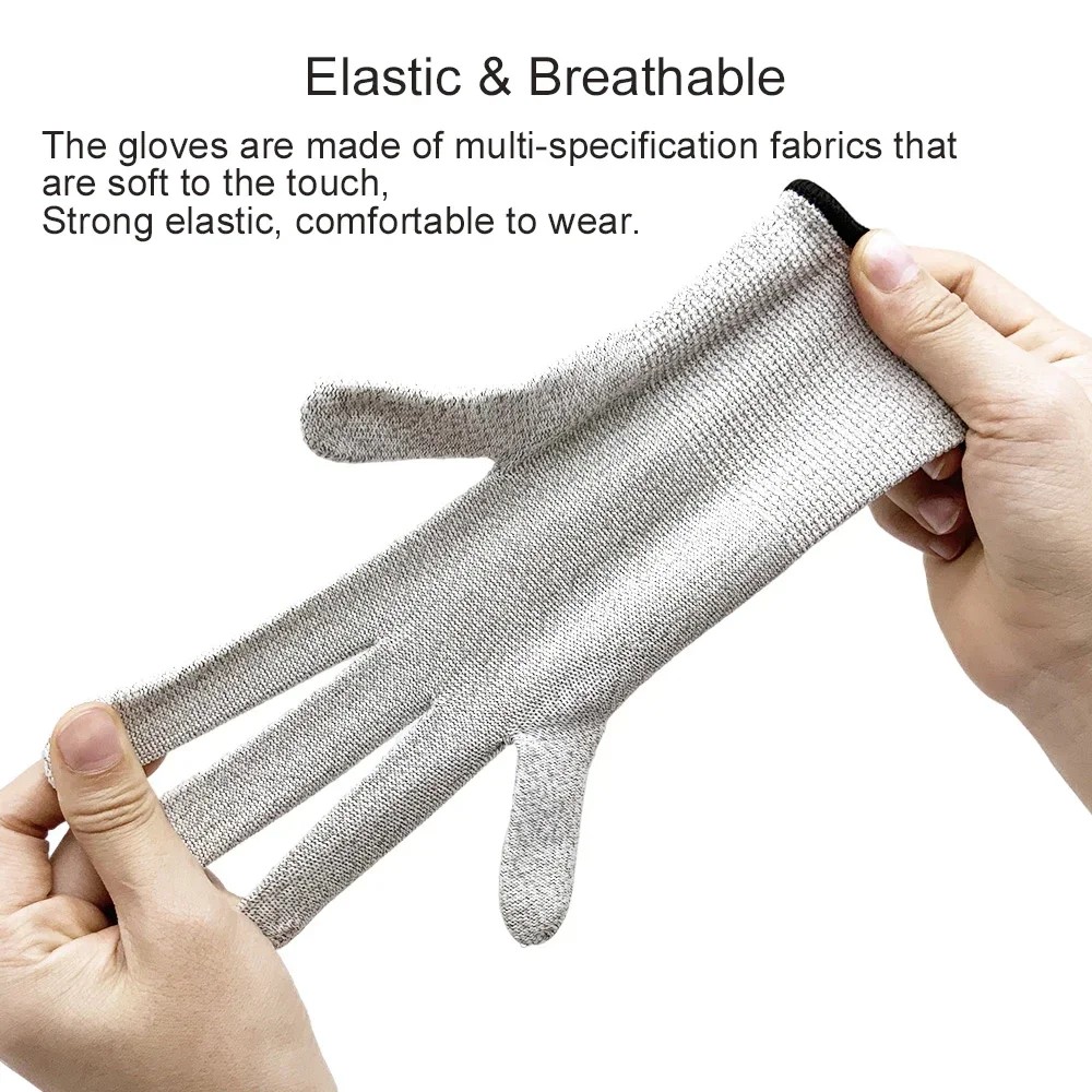 Conductive Silver Fiber Gloves Massage Electro Shock Bio Gloves With Wire for Pulse Massager