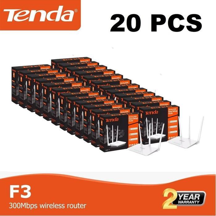 Tenda F3 Router Wireless WiFi 300Mbps 2 Antena Universal Repeater AP Acess Point 1 Dus 20 Unit T