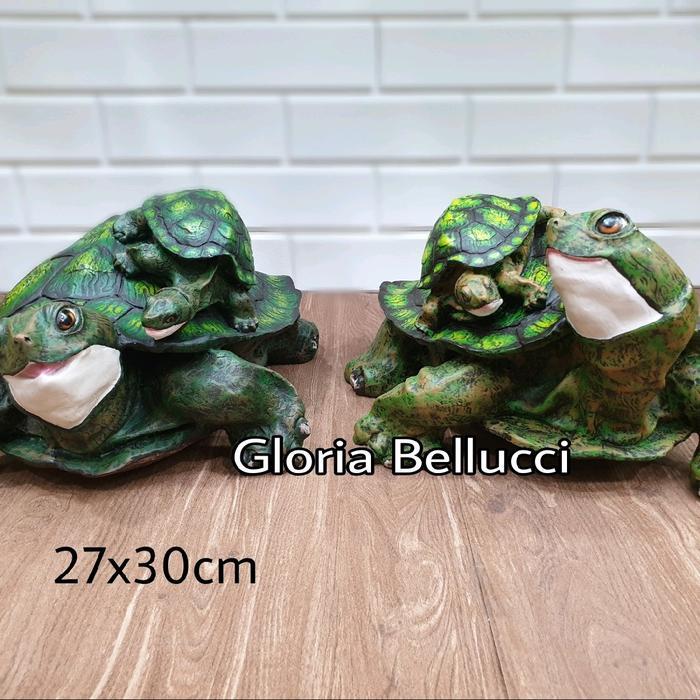 Moonieshopline Patung Kura2 Brazil Jumbo Pajangan Kura Kura Turtle Dekorasi Hiasan Kolam Taman