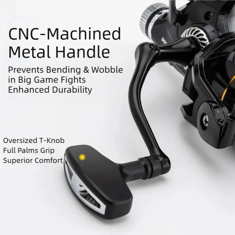 Huidiao Bite Runner Spinning Reel 3000-7000 4+1BB Zero Play 4.7:1/5.2:1 Gear Ratio Front&Rear Drag