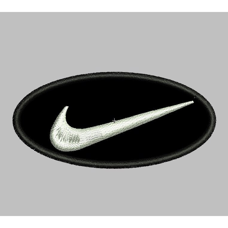 GP-READY78 NIKE-SYMBOL ICON OVAL PATCH BORDIR LOGO UKURAN STANDAR 7-10 CM (DADA/TOPI)