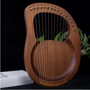 CTS 16/19 Tone Harpa Kayu Mini Portabel Retro, Harpa Genggam untuk Anak-anak Dewasa, Harpa