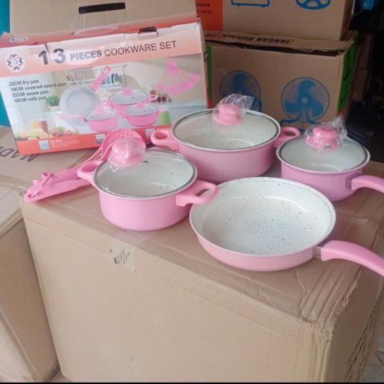 LIMITED EDITION cookware set pink/Panci set /Panci set 13 Pink
