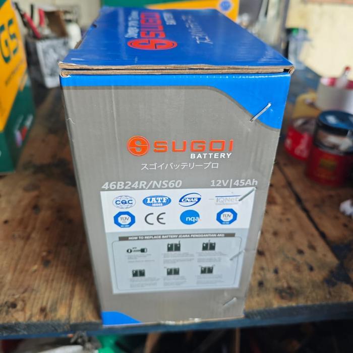 Aki Avanza / Sugoi Ns60 / 12V 45Ah / Aki Xenia Rush Terios Carry Espass Dll