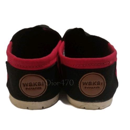 Compass - Waka Sepatu Slipon Waka Hitam Merah Pria Dan Wanita Karet Flat Upper Twill Kanvas Imut