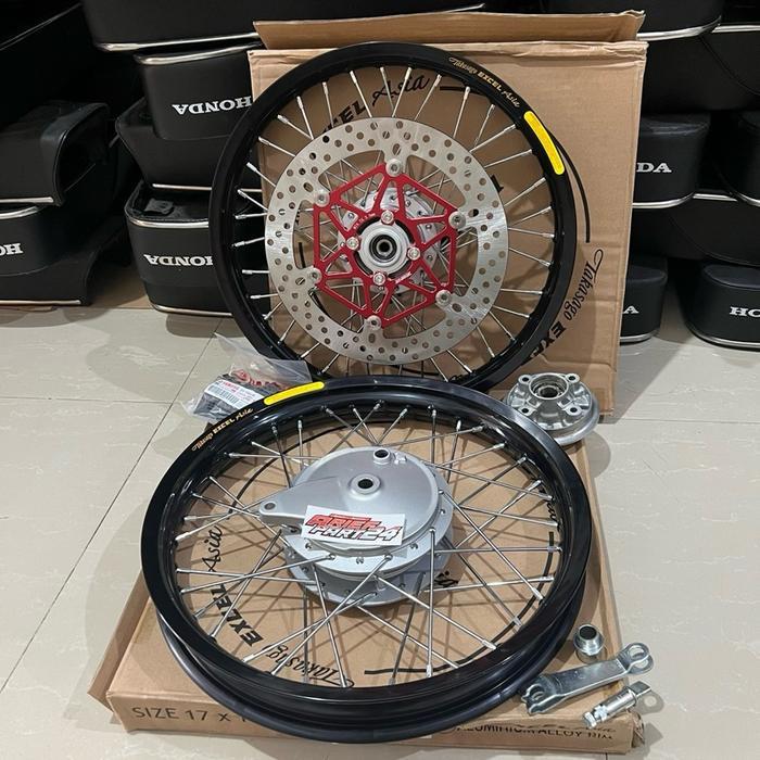 paket velg jari jari pelek Tdr tromol king depan jupiter velg tdr scarlet takasago rossi 160-185 17 