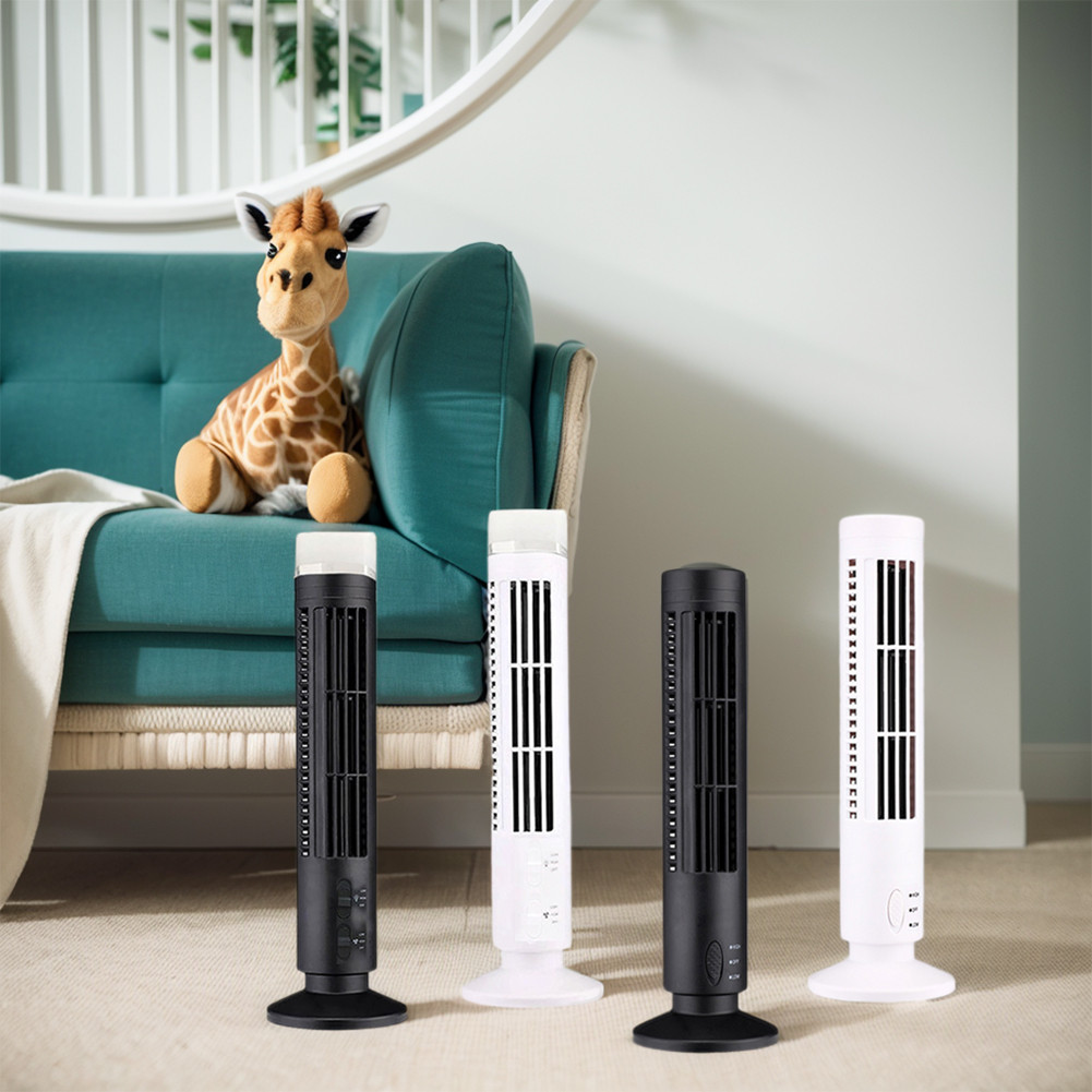 LED Tower Fan Mini Vertical Conditioner 2 Gear Speed Stand Up Tower Fan Portable Electric Floor Fan