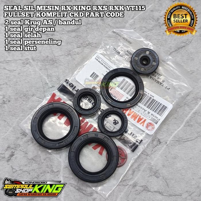 Paket Seal Mesin RX-King Lengkap 6pcs Knok Code Part Seal Gear Depan Seal Selah Seal Perseneling