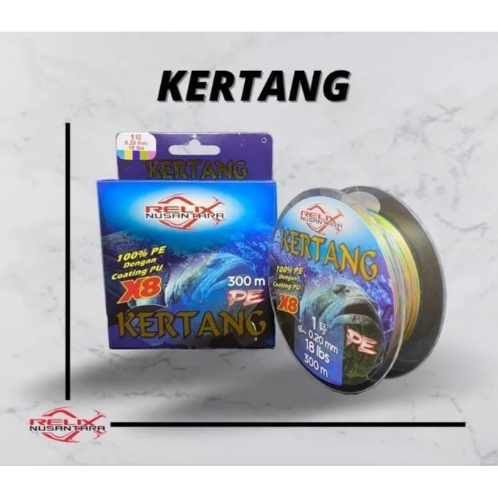Ready Stok Senar Benang Pancing PE KERTANG X8 300 Meter Relix Nusantara PE 0.8 - PE 4