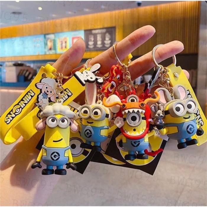 Gantungan Kunci Tas Shio Karakter Minions Keychain Minion Bob Stuart