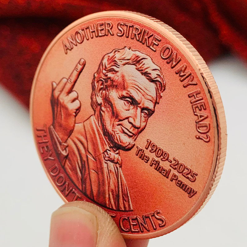 American Eagle Lincoln 1909-2025 Gold-Plated Color-Printed Commemorative Medal Pendant Gift Coin
