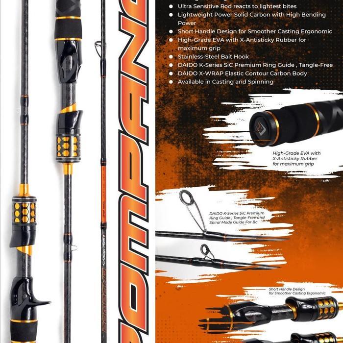 Odysseyerss// Rod Joran Pancing Casting Daido Pompano 1-3Lb 180Cm Spinning