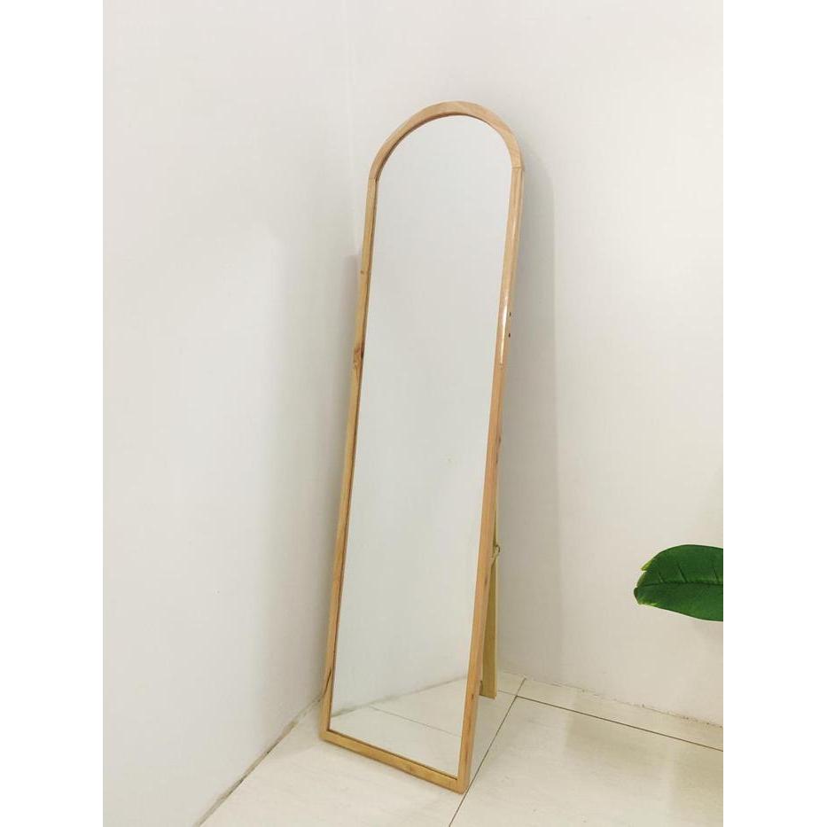 NEWSS STANDING MIRROR BENTUK OVAL CERMIN RIAS AESTHETIC KACA FULL BODY