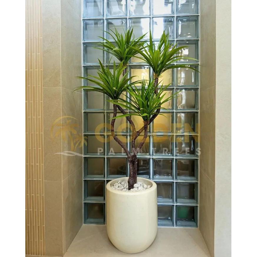 Pohon Artificial Pandan Bali Cabang 4 Batang meliuk + Pot Tanaman