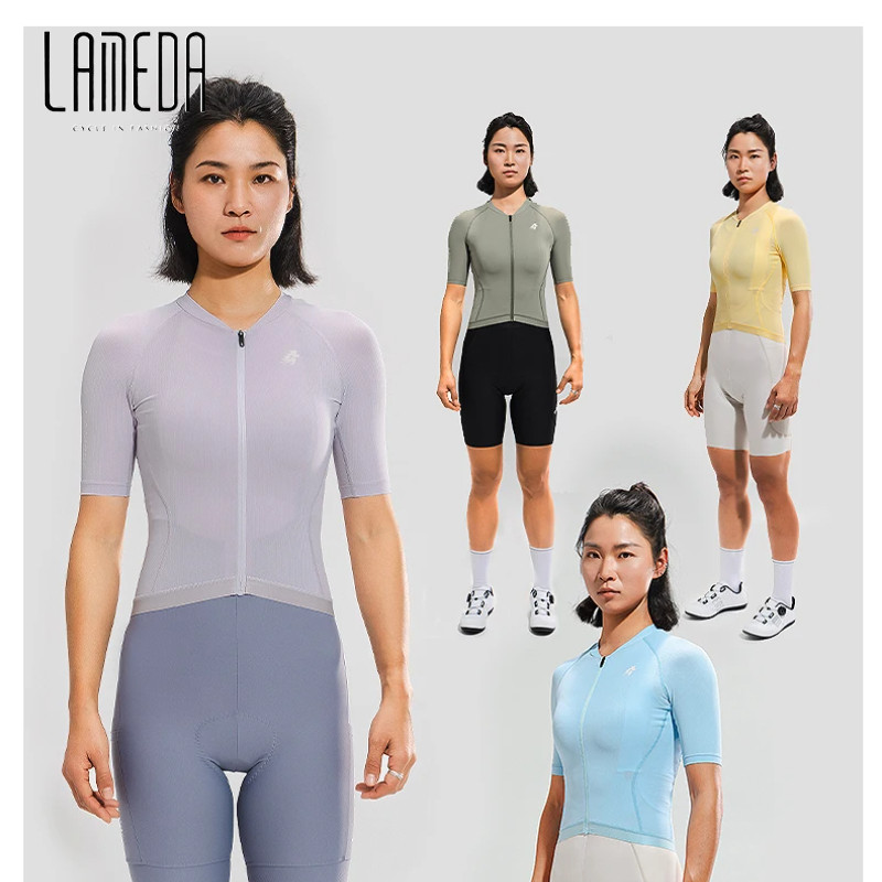 Lameda Women Cycling Jersey Soft Women's Cycling Shirt Breathable Short Cycling Jersey Skin-friendly