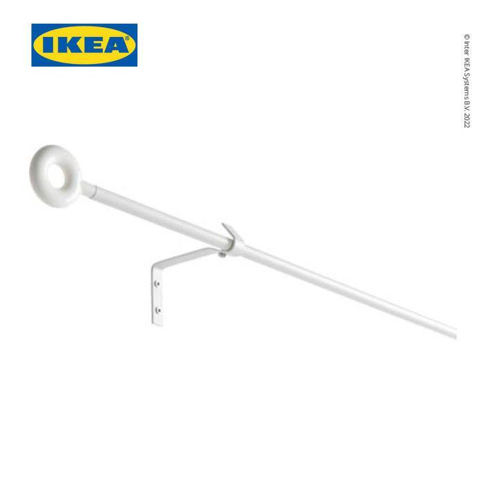 IKEA IRJA Set Rel Batang Gorden Putih 140cm