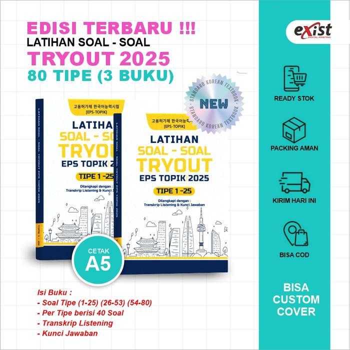 ` BUKU TRYOUT EPS TOPIK 2025 - Lengkap Kunci Jawaban + Transkrip Listening