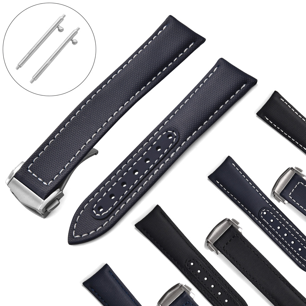 For Omega Seamaster watch strap For Speedmaster AT150 For Snoopy 310.32 Series Canvas Nylon