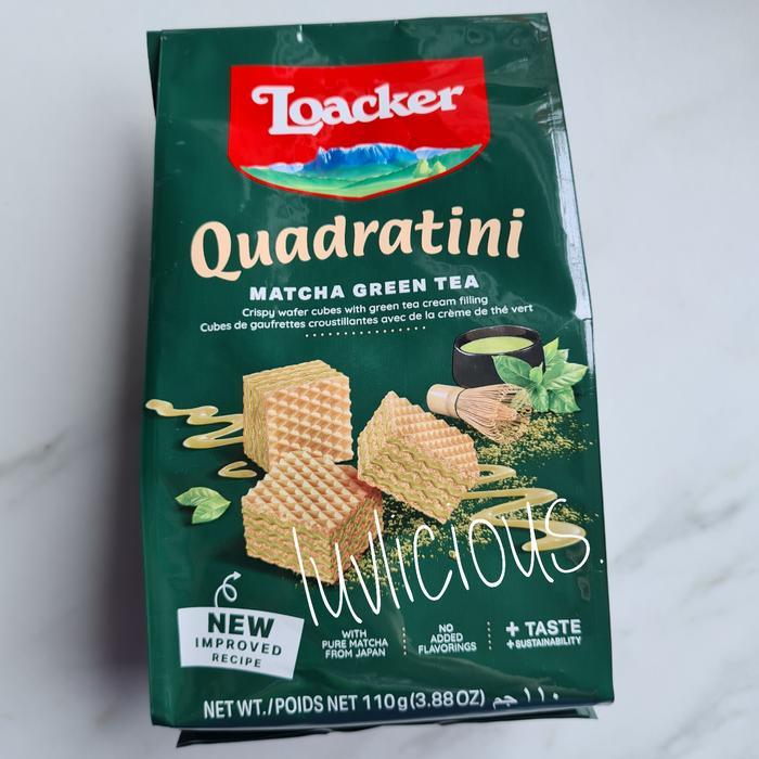 QUALITY LOACKER QUADRATINI MATCHA GREEN TEA WAFER BISCUIT BISKUIT