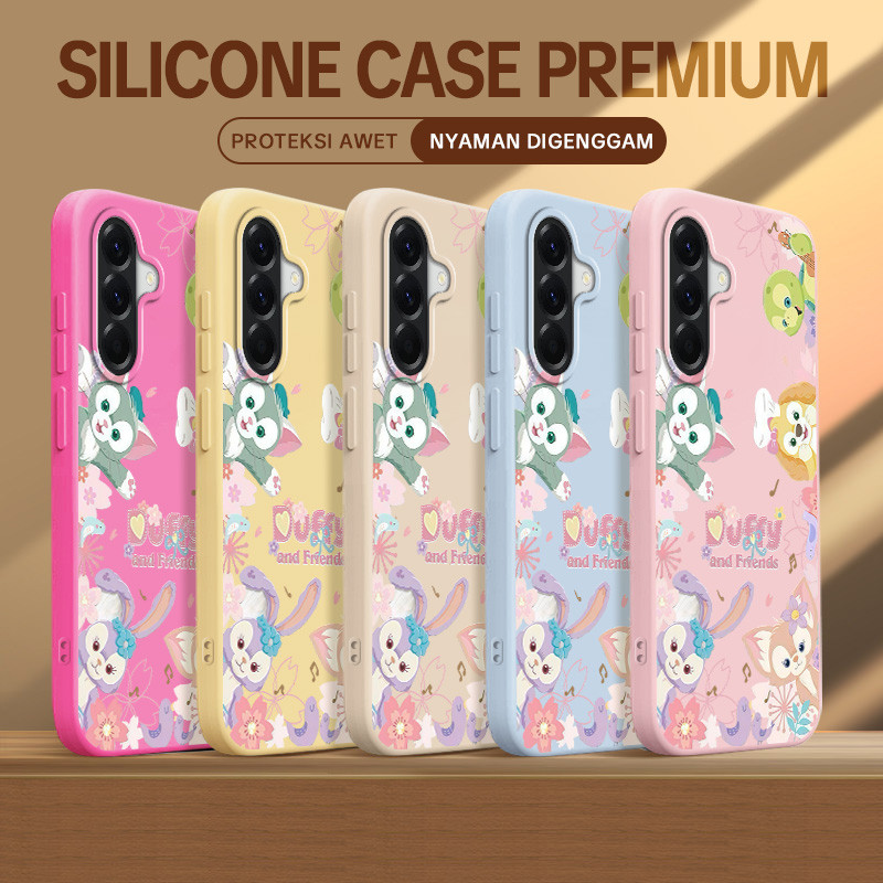 Cute [Likia Case] Duffy Bunga Casing Hp Iphone 17 Pro Max Ip 13 15 14 12 16 Plus Ip 11 Softcase Nmk2