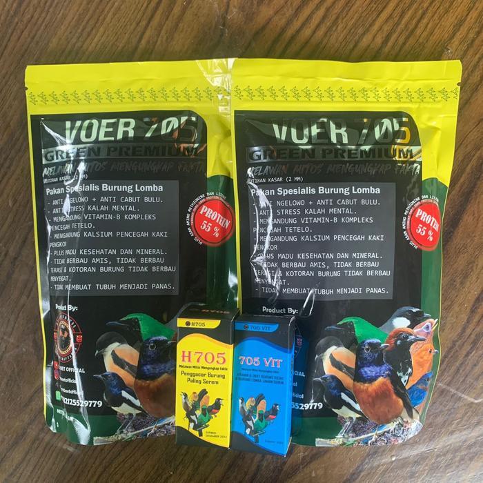 BUNDLING H705 705VIT Paket Bundling 1 H705 + 1 705VIT Gratis 2 Voer 705 Green 110 gram H705 + 1 705V