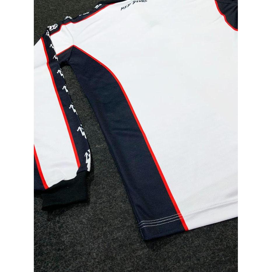 Mfz-Retro Mu Putih Fantasy Longsleve Jersey Mu .Drifit Milano 200Gsm Tbk