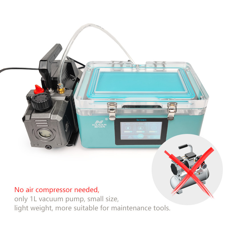 NASAN Supa Lite 7 Inch LCD Laminating Machine With Vacuum Pump No Need Air Compressor Lamination Set