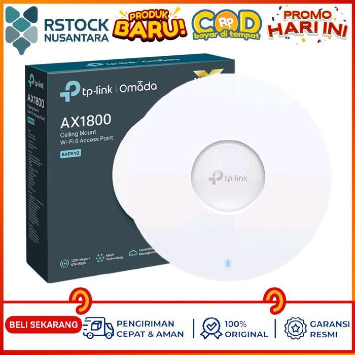 TP-Link EAP610 PoE Omada AX1800 Wi-Fi 6 Ceiling Mount Cloud Gigabit Access Point WiFi