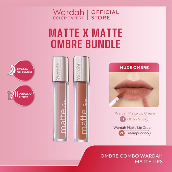 Promo Wardah Paket Ombre Matte Lip Cream - Cleopatra Look - Liptint-Lip-Stain-Lipgloss-Lipstik-Lip