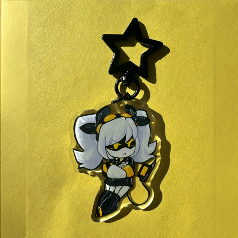 Murder Drones Keychain Set - Uzi N V Chibi Acrylic Charms - Sci-Fi Anime Fan Art Gift - Worker Drone