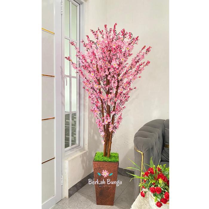 BUNGA SAKURA IMLEK - SAKURA PLASTIK- POHON SAKURA- POHON HIASAN IMLEK- POHON DEKORASI-BUNGA HIAS-