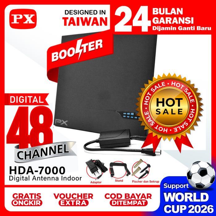 Antena TV Smart Digital Analog Booster Indoor LED Bar PX HDA-7000