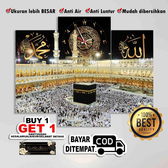 Jam Dinding Ka'bah Mekah Hiasan Dinding Islami kabah