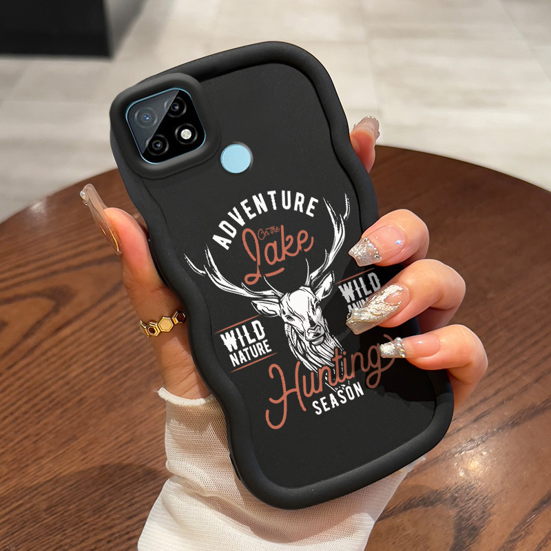 Casing Untuk Realme C21 Case Casing pola sapi Kasing HP ceruk Kesing mewah Cesing Tahan sidik jari M
