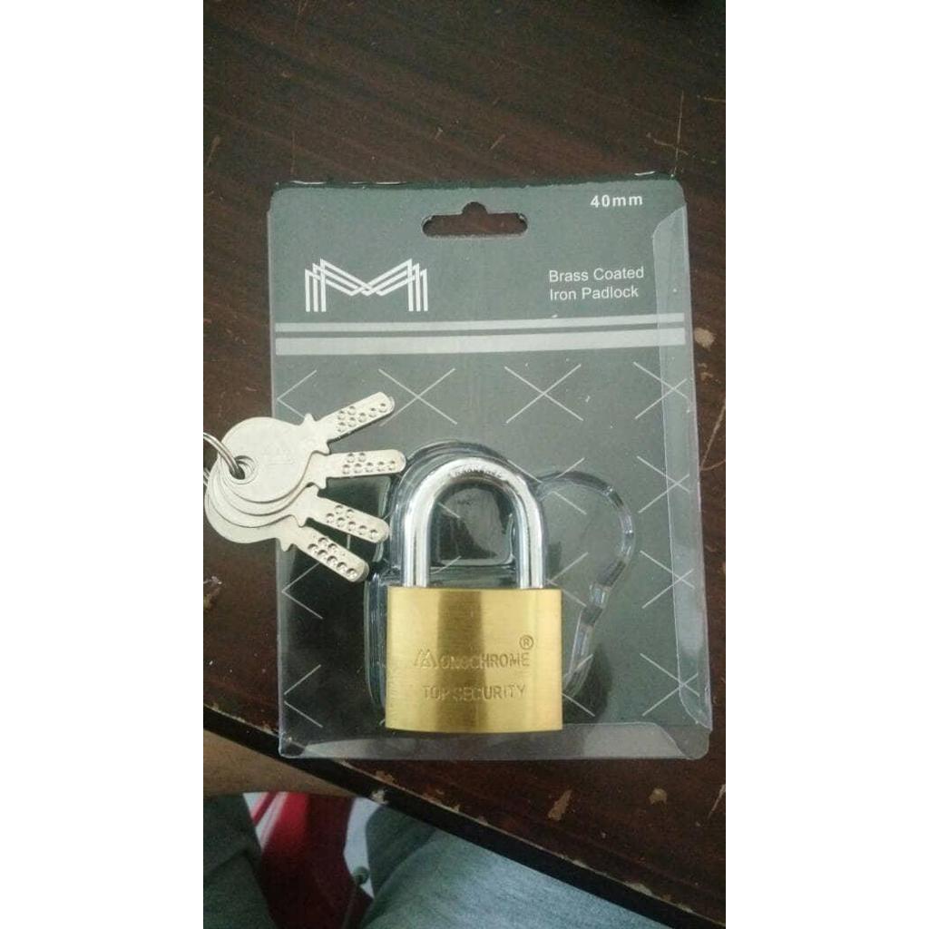 Gembok/Gembok Kuning/Gembok Kunci Komputer/ Gembok Leher Pendek 40Mm Terlaris