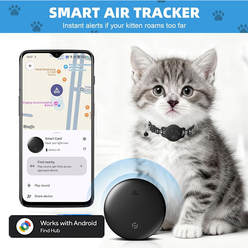 Android Tracker Tags Google Certified Smart Tracker, Works with Google Find Hub for Keys, Luggage,